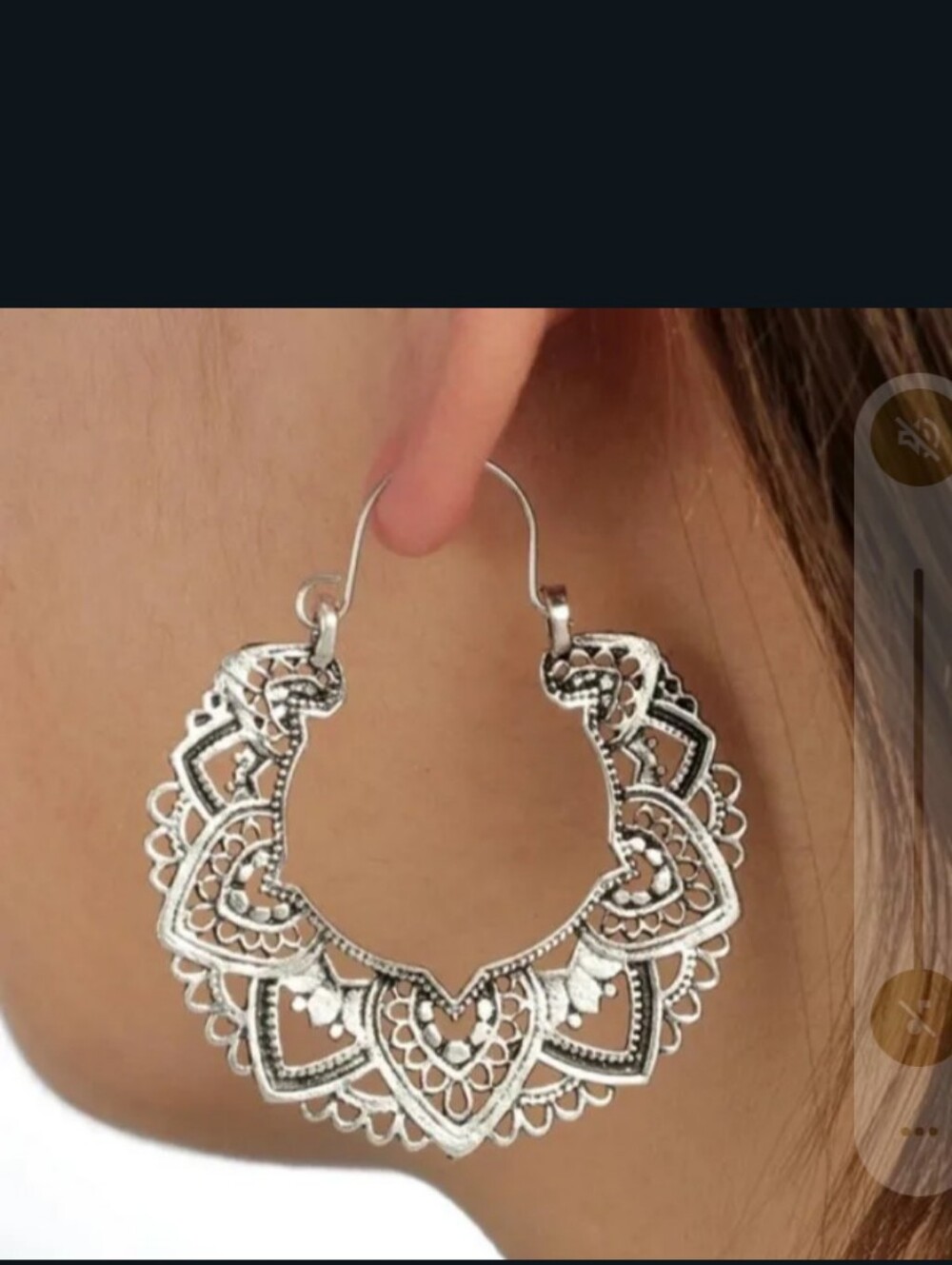 Vintage Antique Silver Filigree Drop Earrings